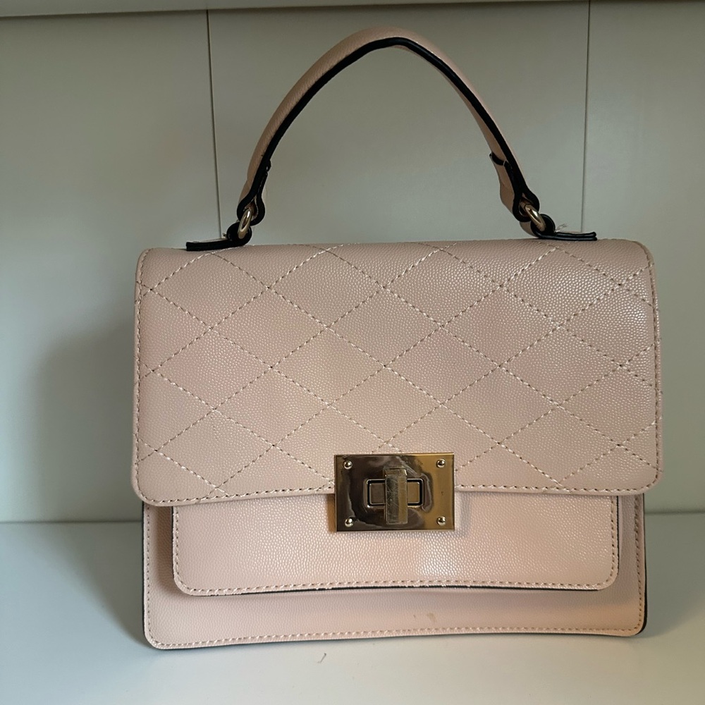 Elegant Pink Quilted Handbag